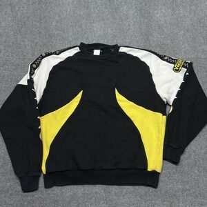 Goldwin Sweatshirt Mens Large Black Fleece Crewneck Pullover Ski Graphic